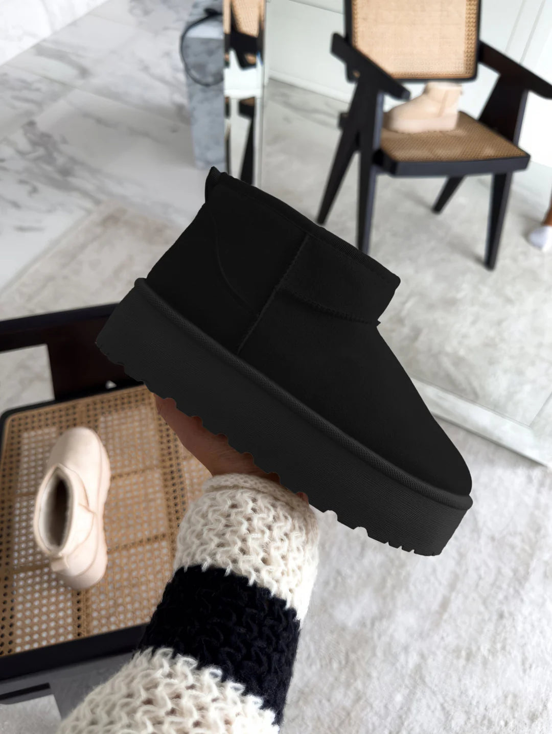 Bottines hautes fourrées