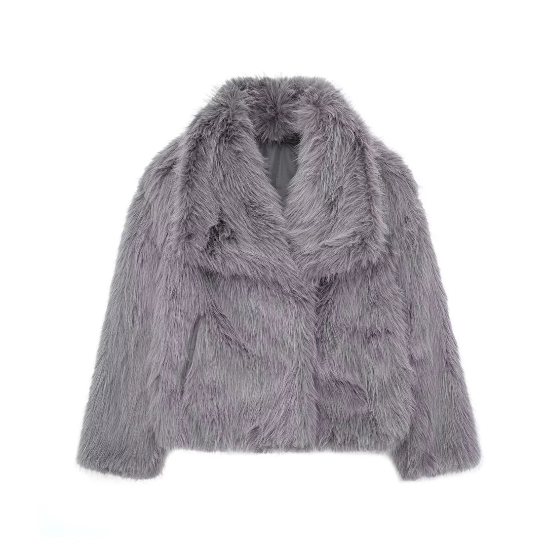 Manteau en Fausse Fourrure