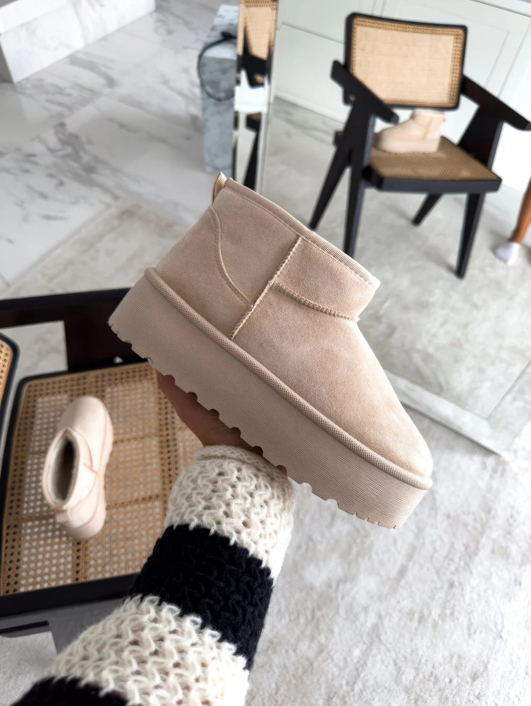 Bottines hautes fourrées